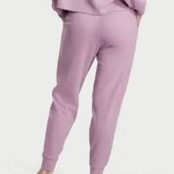 VICTORIA'S SECRET VS Glow Waffle Jogger Lilac Lavender Purple Pajama Pants PJs - Picture 3 of 14